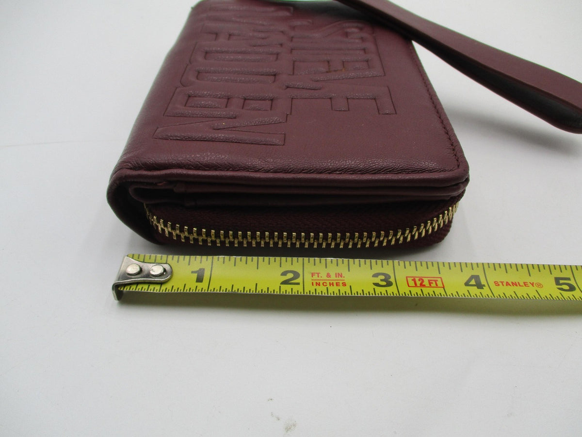 Steve Madden Wallet Women's One Size Red Faux Leather Wristlet Zip Around9
