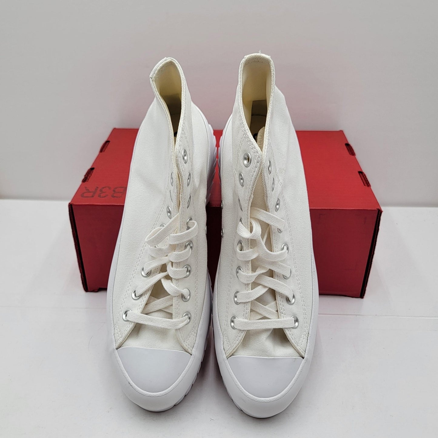 Converse CTAS Lugged 2.0 Hi Shoes Mens Size 10 White Egret Black Platform Chunky4