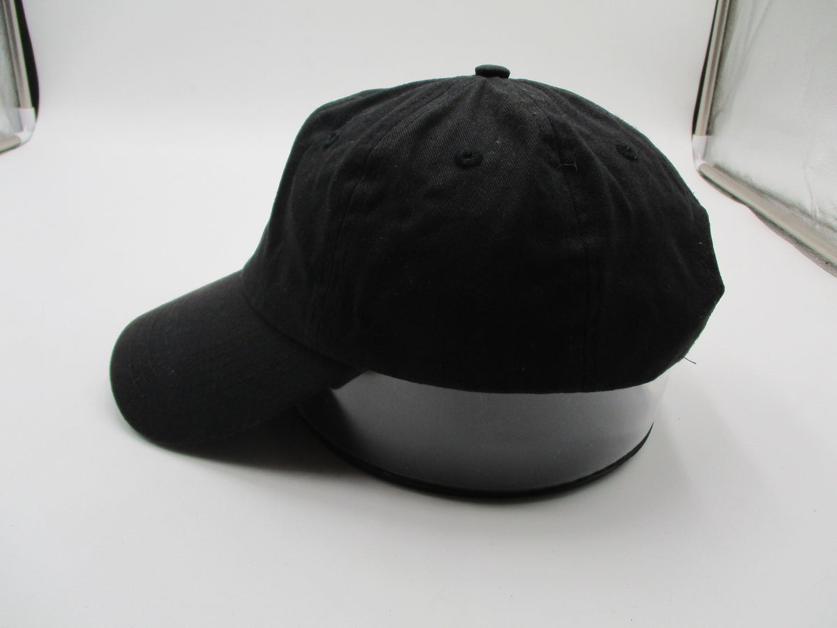 Broken Heart Hat Cap Strap Back Mens One Size Black Cotton Embroidered Dad4