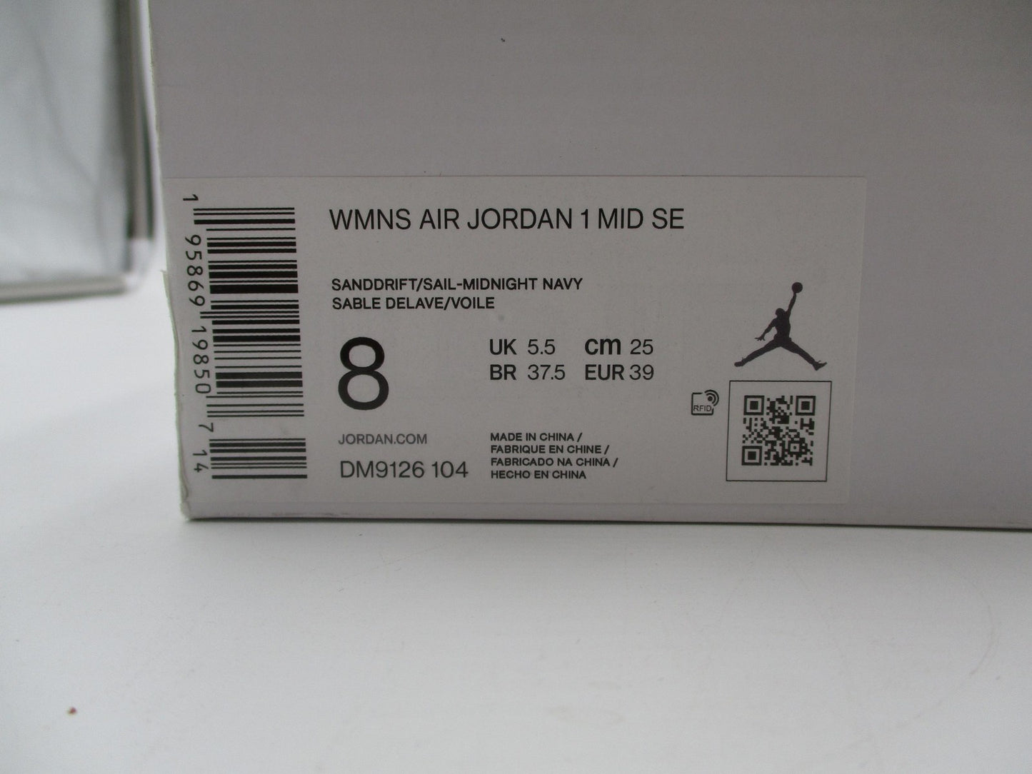 Air Jordan 1 Mid SE Shoes Womens Size 8 Sanddrift Sail Midnight Navy DM9126-10418
