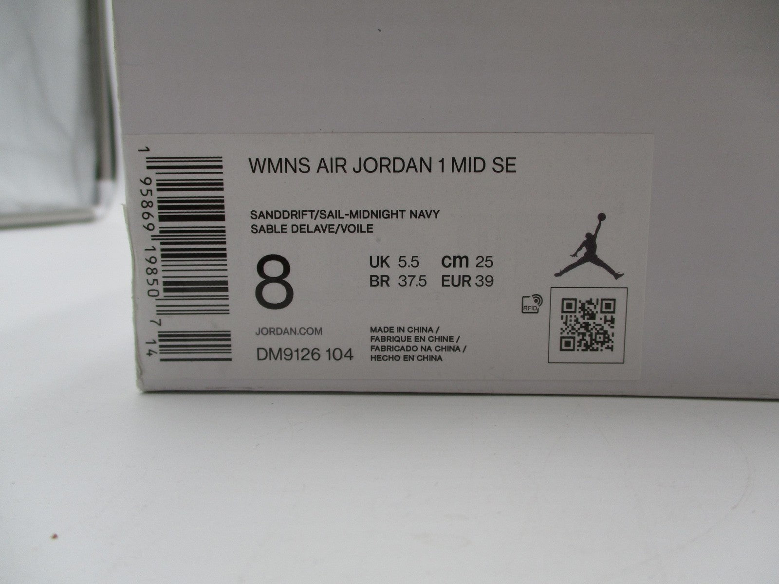 Air Jordan 1 Mid SE Shoes Womens Size 8 Sanddrift Sail Midnight Navy DM9126-10418