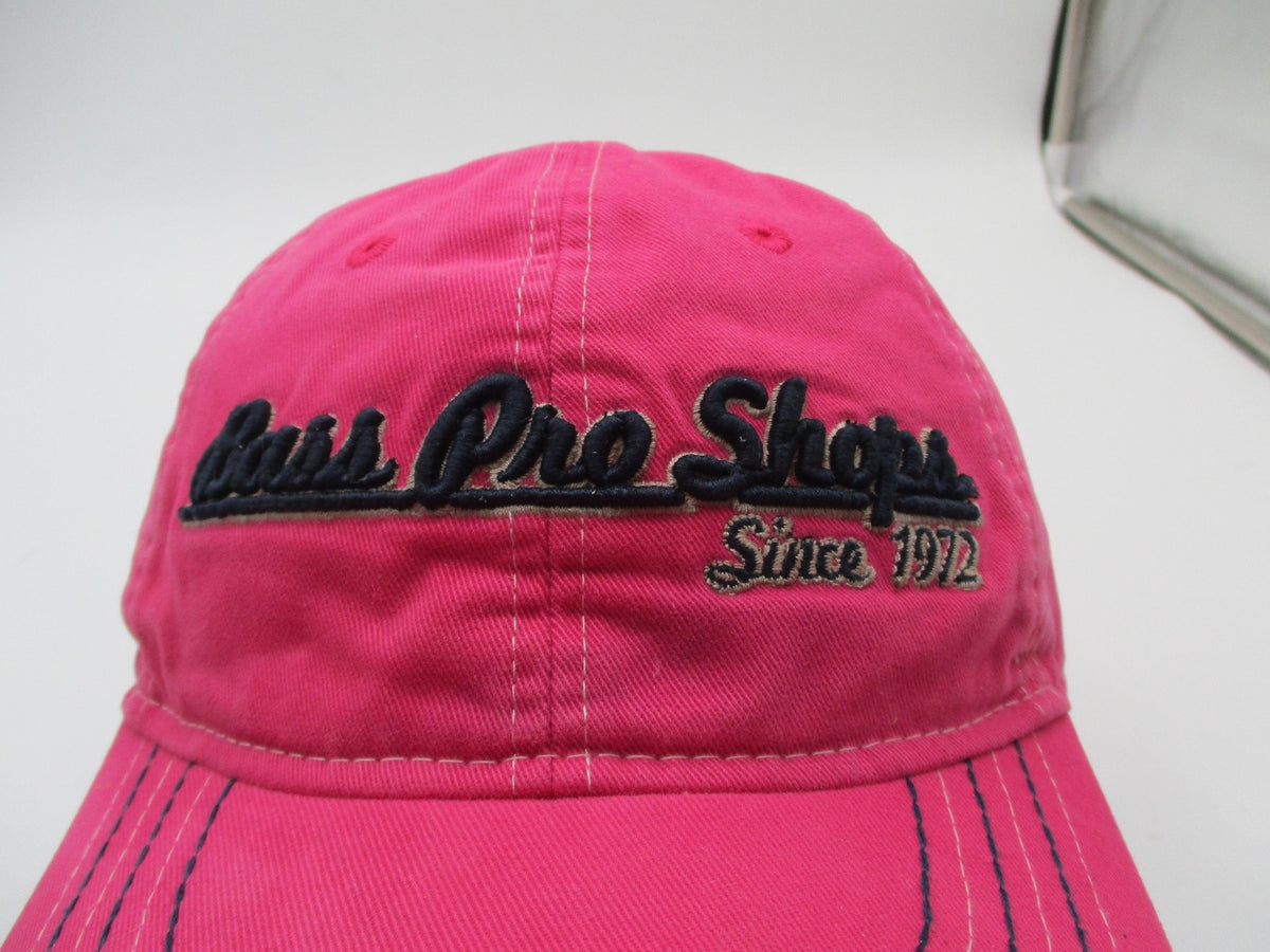 Bass Pro Shops Hat Cap Strap Back Mens One Size Pink Gone Fishing Baseball Logo1