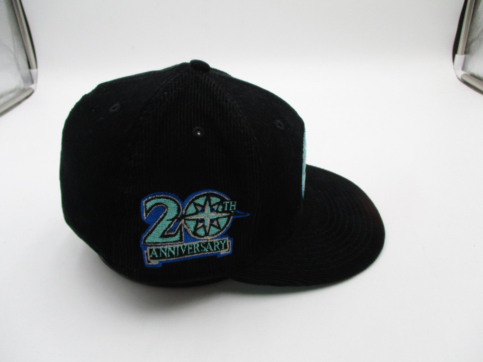 Seattle Mariners Hat Cap Fitted Mens 7 5/8 Black MLB Baseball Corduroy New Era5