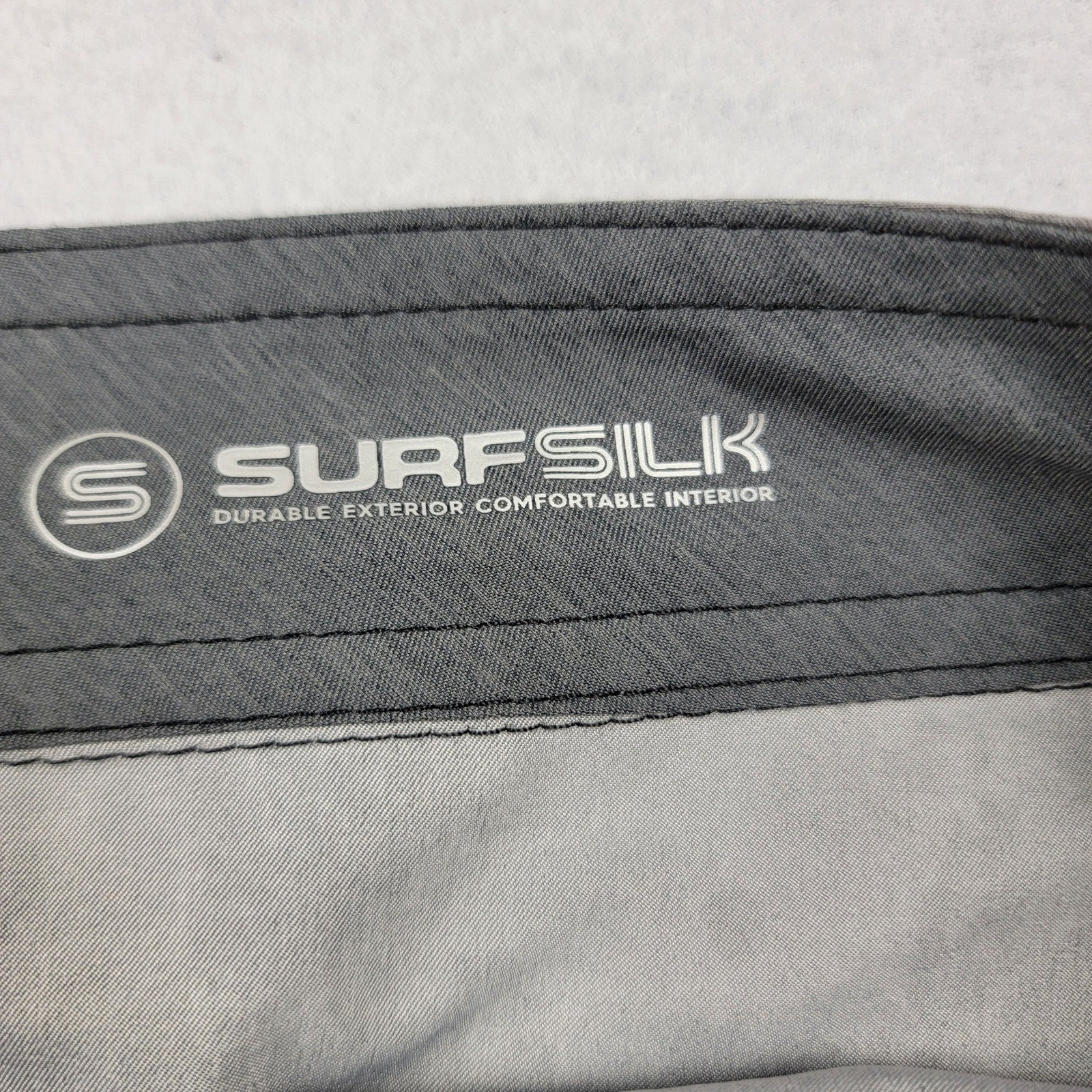 Quiksilver SurfSilk Acid Wash 18” Boardshorts Size 40 Gray Pink Logo New NWT6