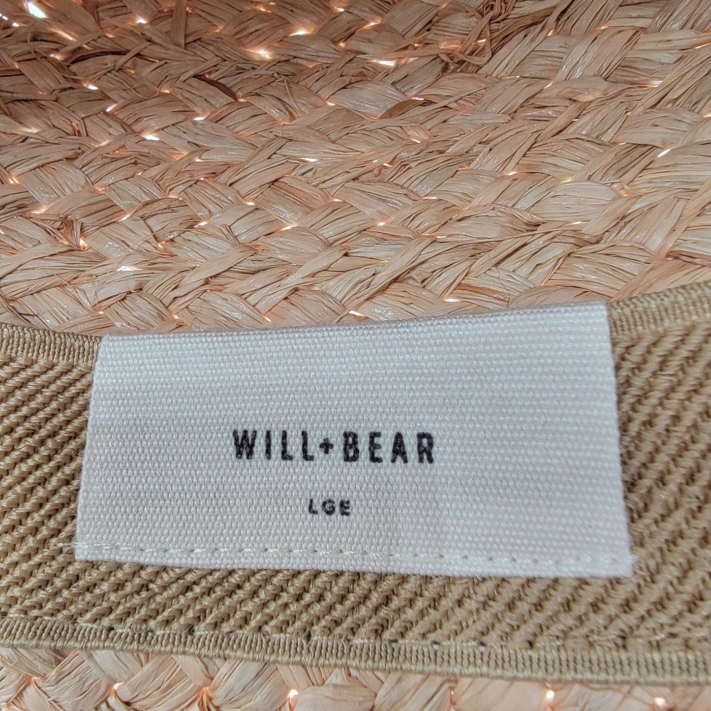 Will + Bear Hat Co River Sand Men’s & Women’s Straw Hat Sz L2