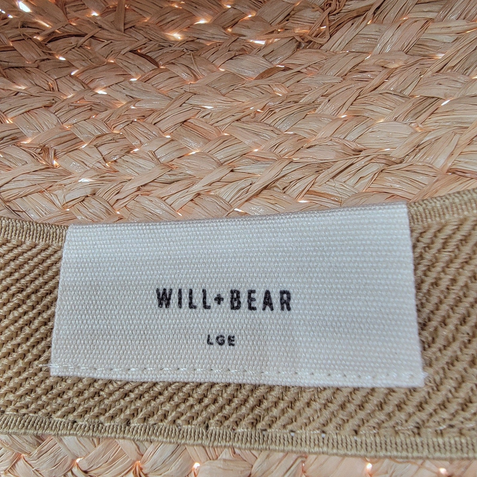 Will + Bear Hat Co River Sand Men’s & Women’s Straw Hat Sz L2