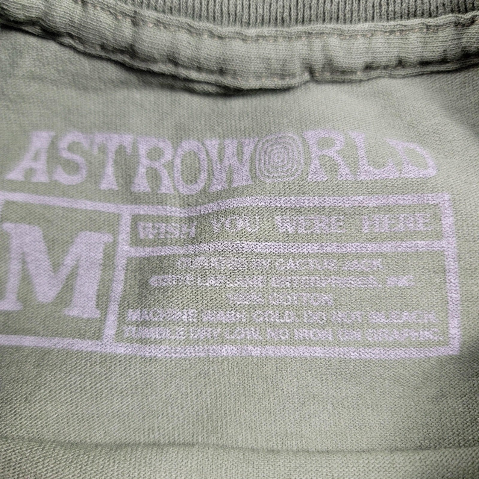 Astroworld Shirt Unisex Medium Green Travis Scott Festival Run Daisy Graphic Tee2