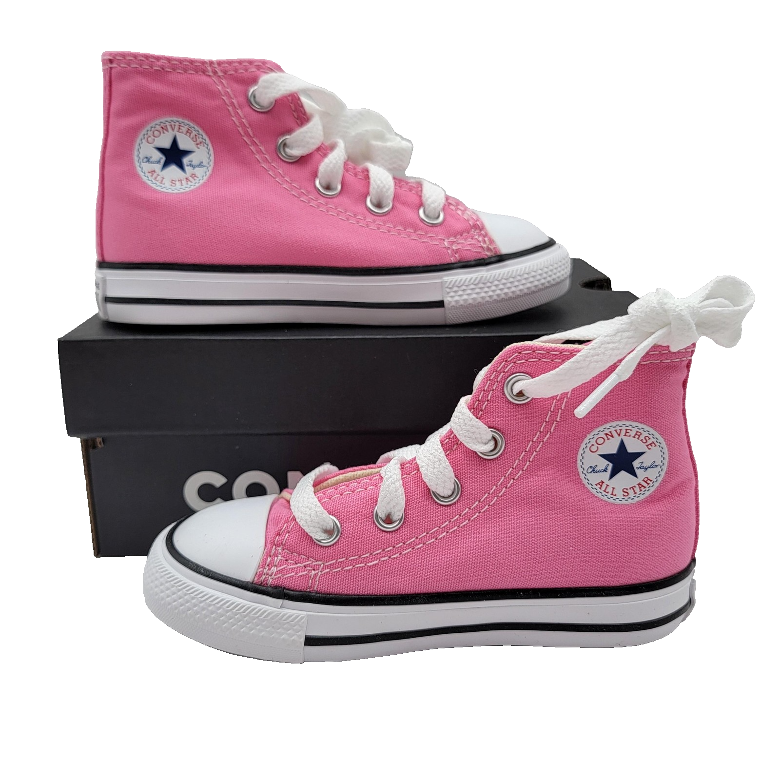 Converse All Star Shoes Infant 7 High Top Canvas Kids Toddler Girls Sneakers1