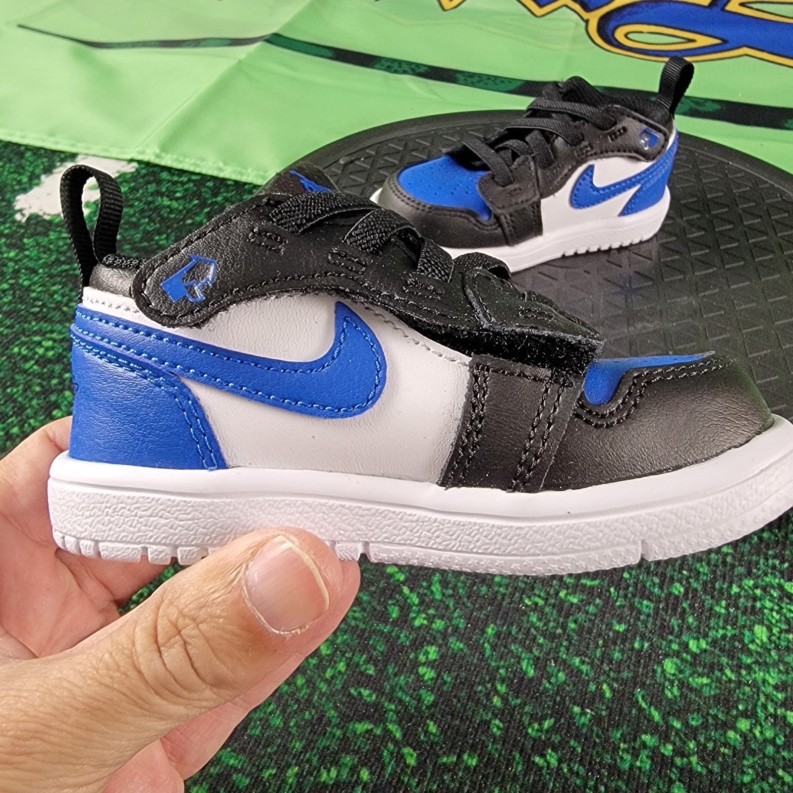 Nike Air Jordan 1 Low Alt TD White Royal Blue Black Baby Toddler Shoes 5C New2