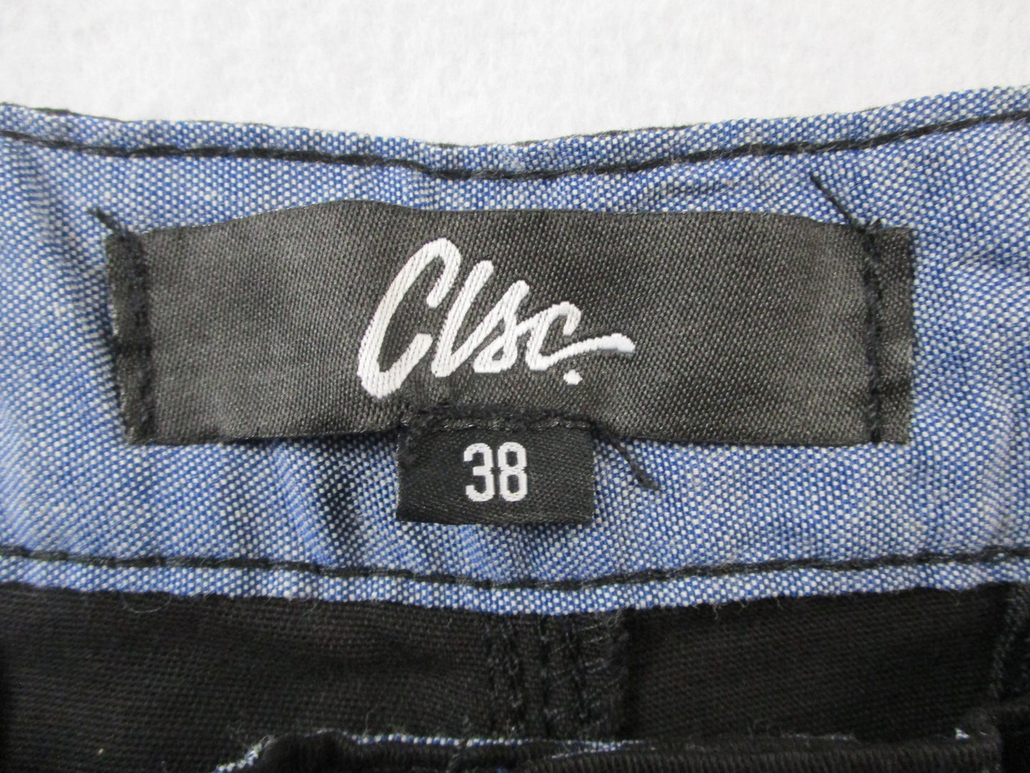 Clsc Pants Mens 38x32 Black Chino Stretch Straight Leg Twill Casual 14542