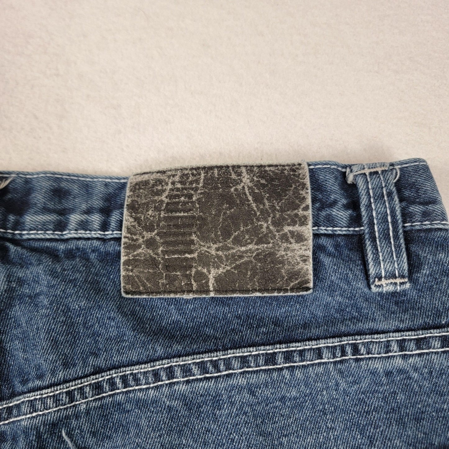 Southpole Jeans Mens 36 Blue Carpenter Workwear Utility Pockets Hammer Loop 11906