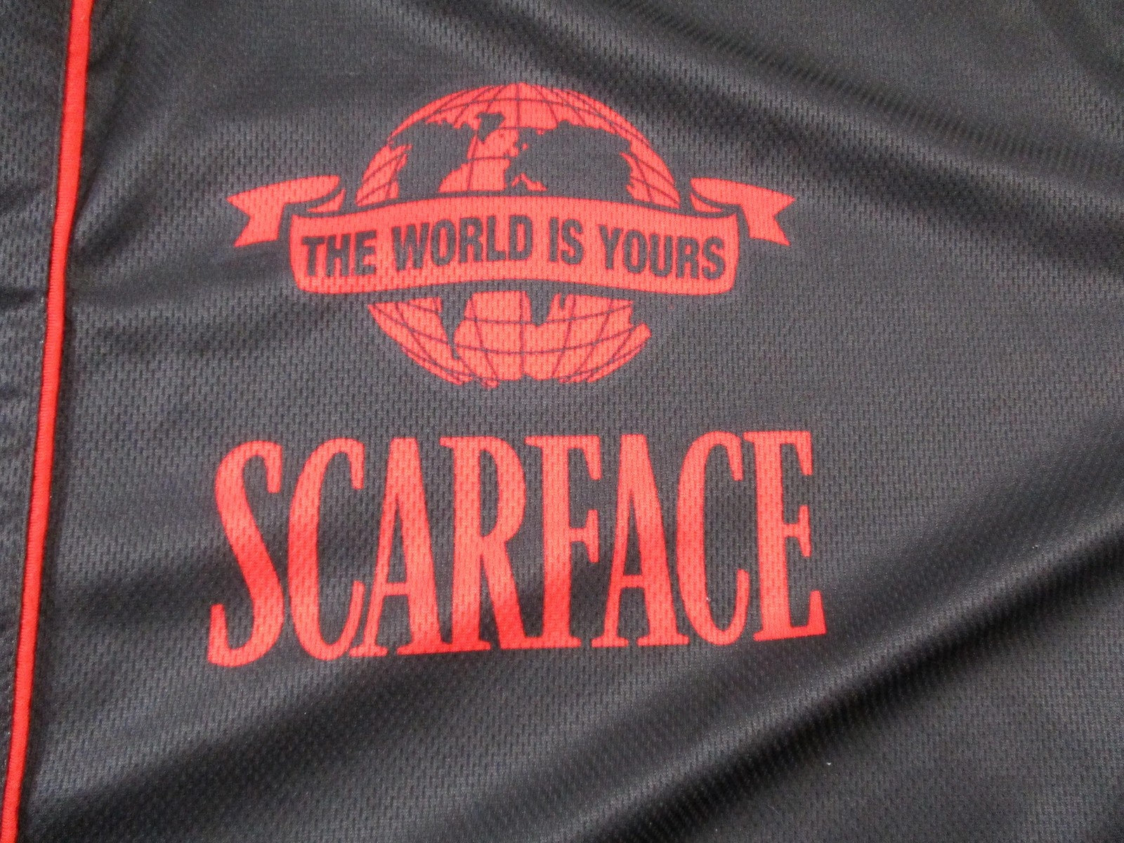 Scarface Shirt Mens 5X Black Baseball Button Up Graphic The World Is Yours 14872