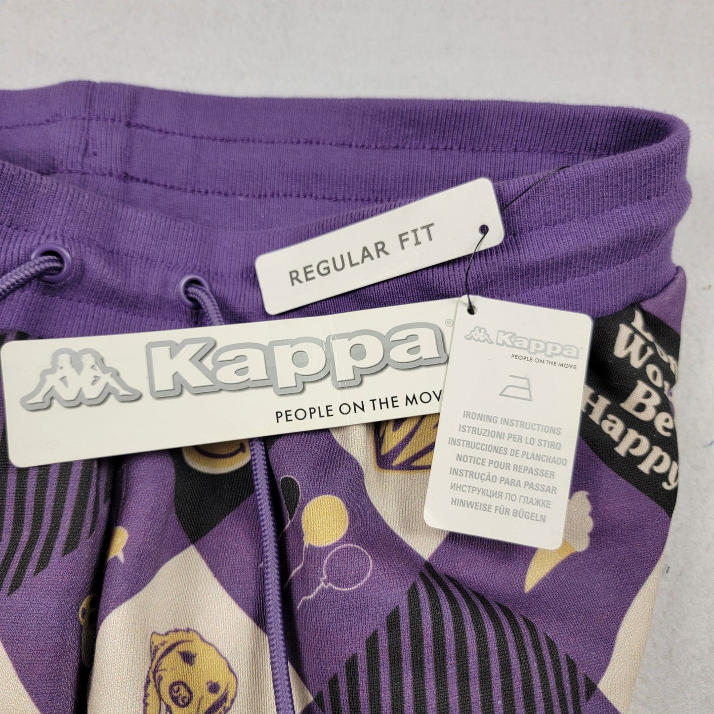 Kappa Logo Edmar Fleece Jogger Purple Mens Sz L