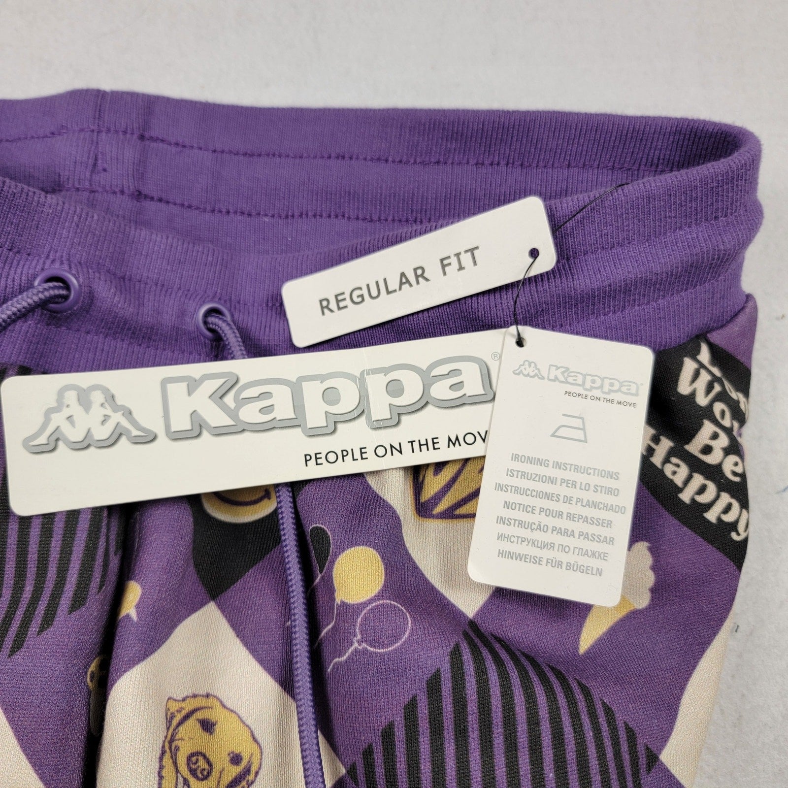 Kappa Logo Edmar Fleece Jogger Purple Mens Sz L