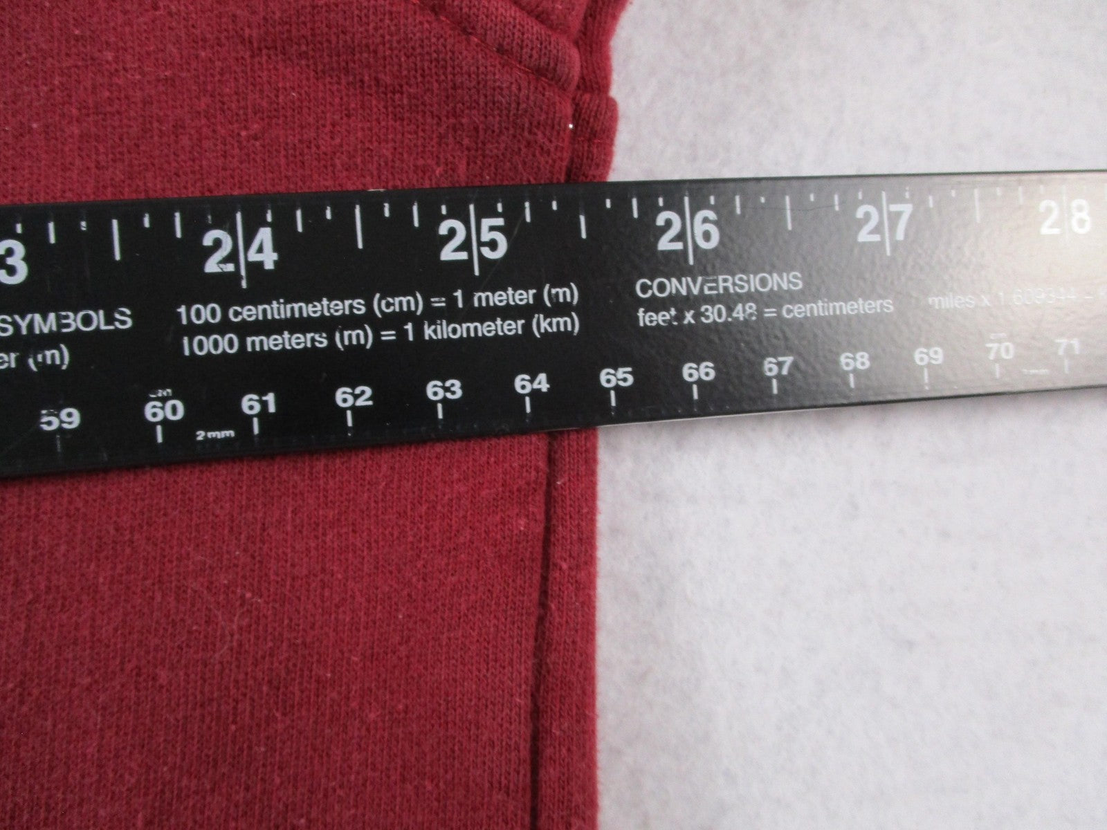 Nike Sweatshirt Mens Large Red Fleece Pullover Crewneck Small Swoosh Logo 16209