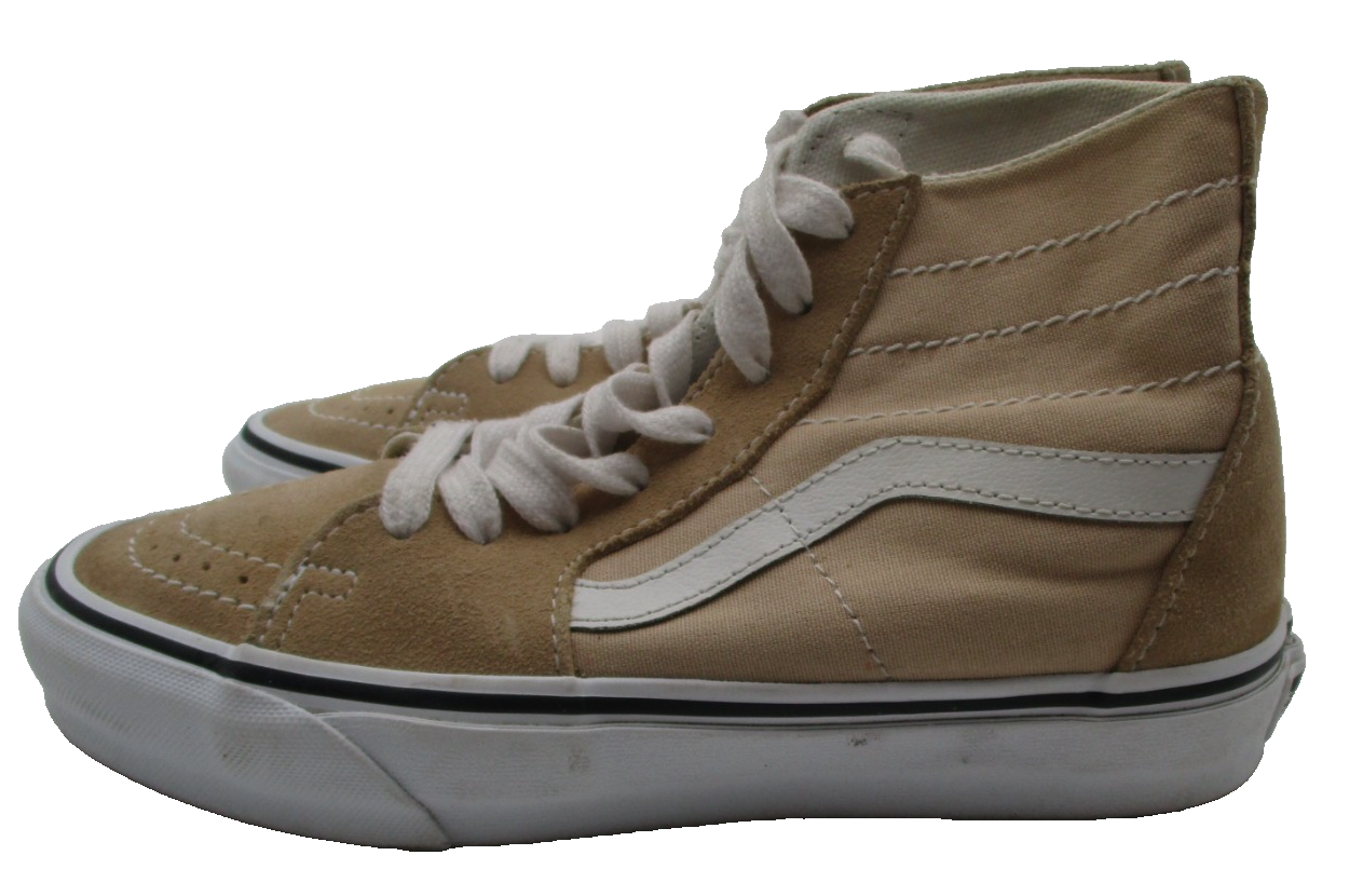Vans Sk8-Hi Tan Khaki Suede Canvas High Top Women's 6 Men's 4.5 Pre-Owned1