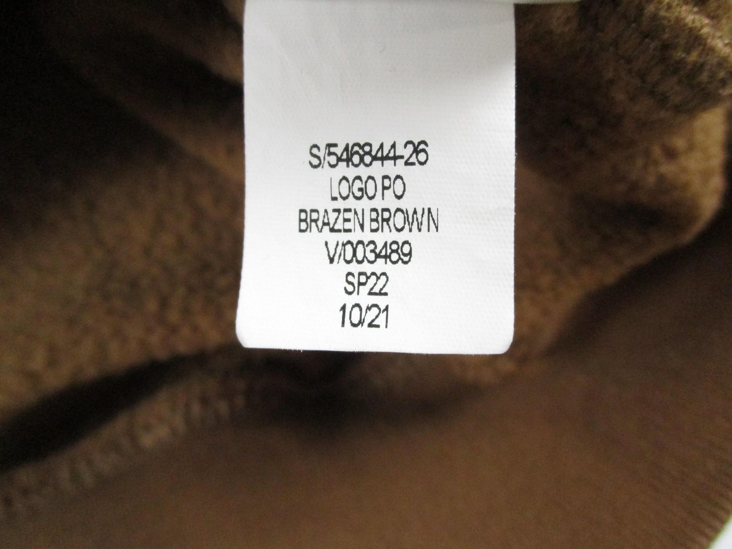 Gap Hoodie Mens Medium Brown Fleece Logo Pullover Sweatshirt Front Applique 17692
