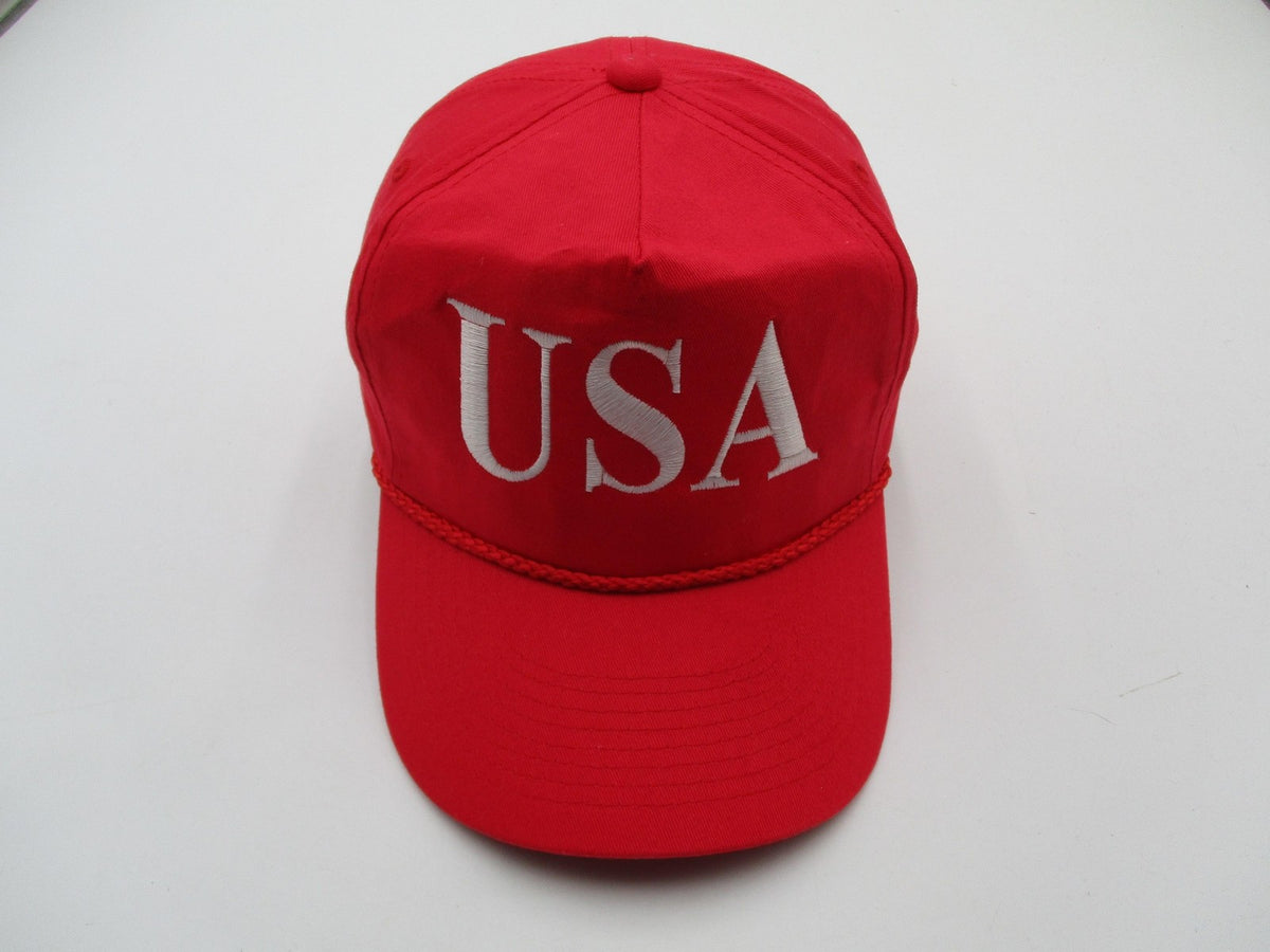 Cobra Hat Cap Snap Back Mens One Size Red USA 45 Flag Embroidered Twill Rope9