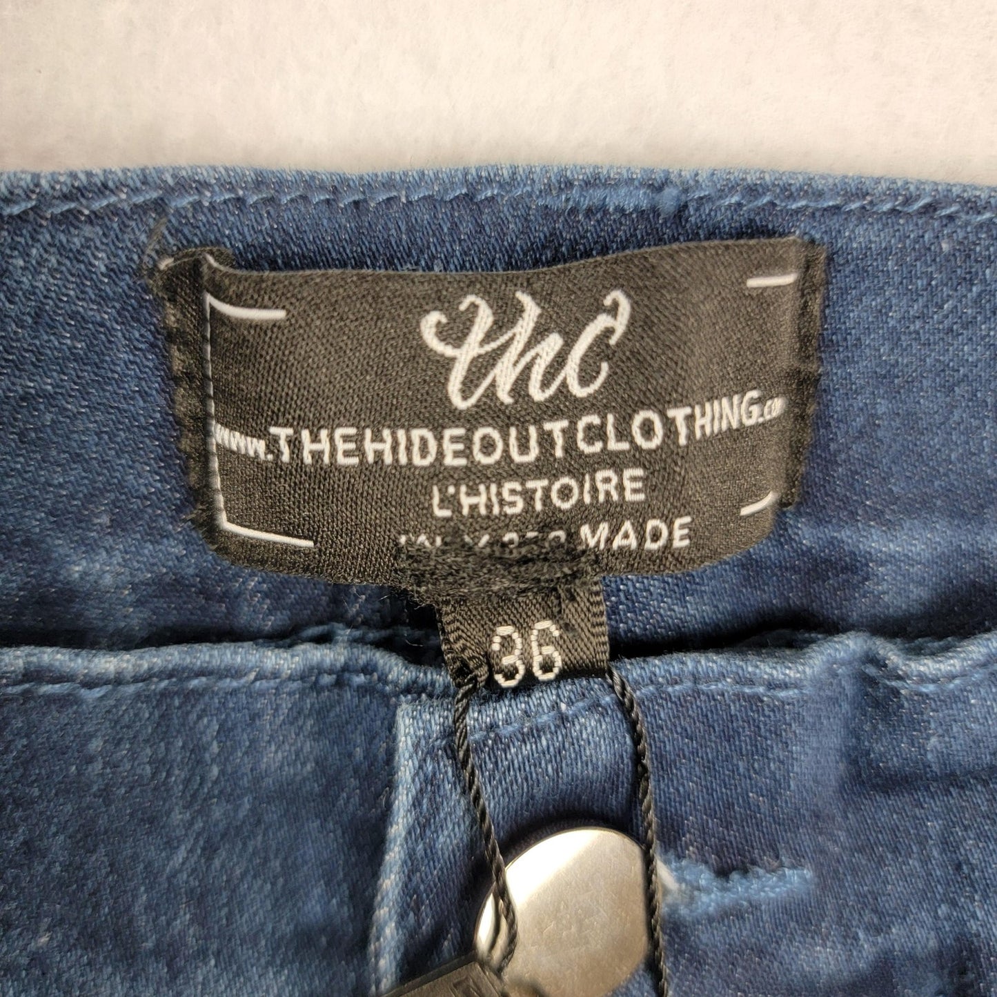 The Hideout Clothing Jeans Unisex 36 Paint Splatter Handprint Zipper Leg New 9492
