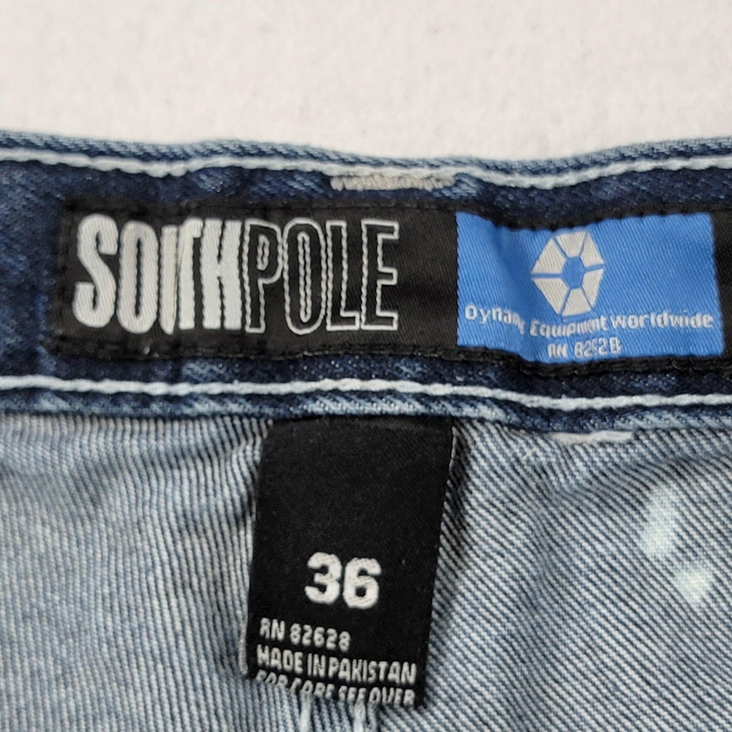 Southpole Jeans Mens 36 Blue Carpenter Workwear Utility Pockets Hammer Loop 11903