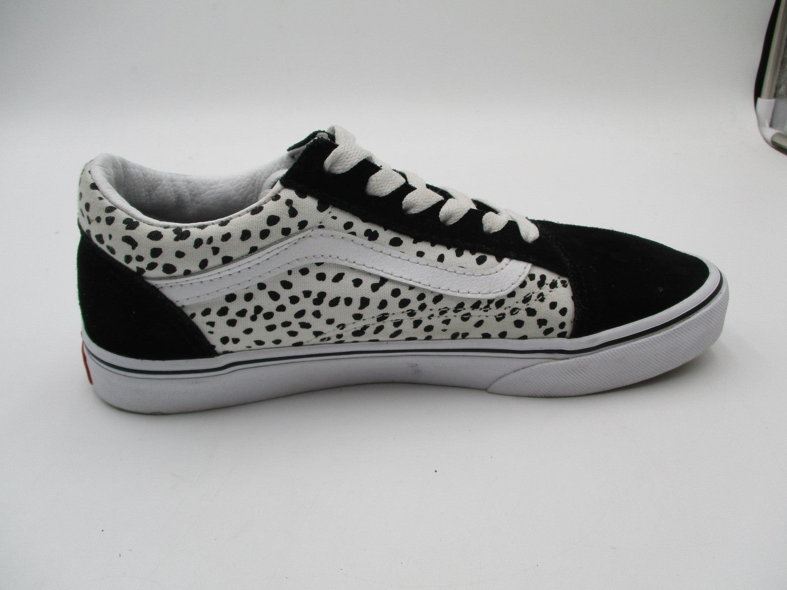 Vans Dalmatian Spot Print Shoes Kids Size 6 Black White Suede Sneakers4