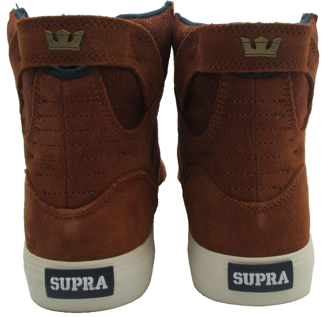 Supra Skytop Muska 001 Shoes Kids Size 5 Brown Suede High Top Skate Sneakers6