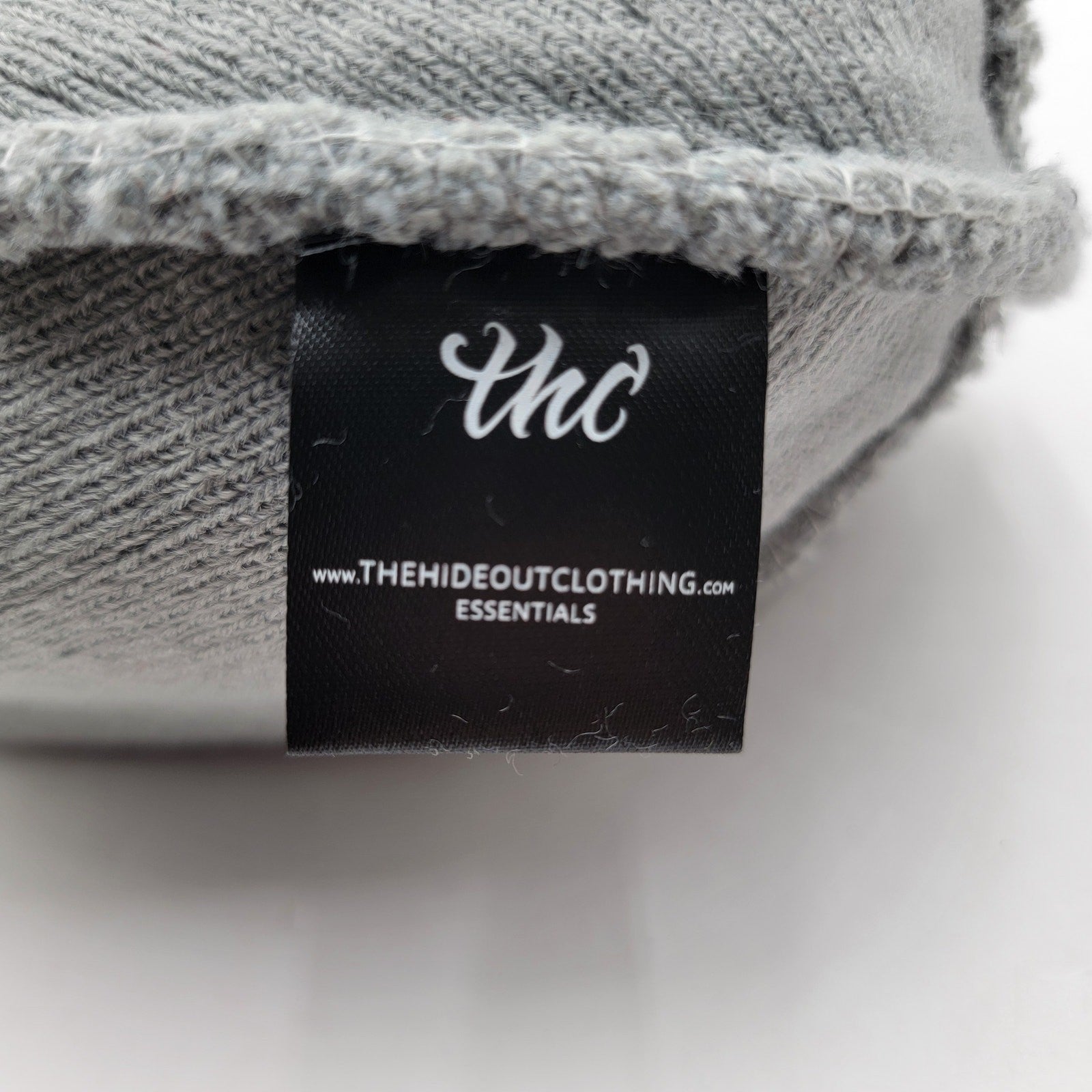 The Hideout Clothing THC Essentials Grey Beanie Knit Hat Drip Logo Unisex NWT3