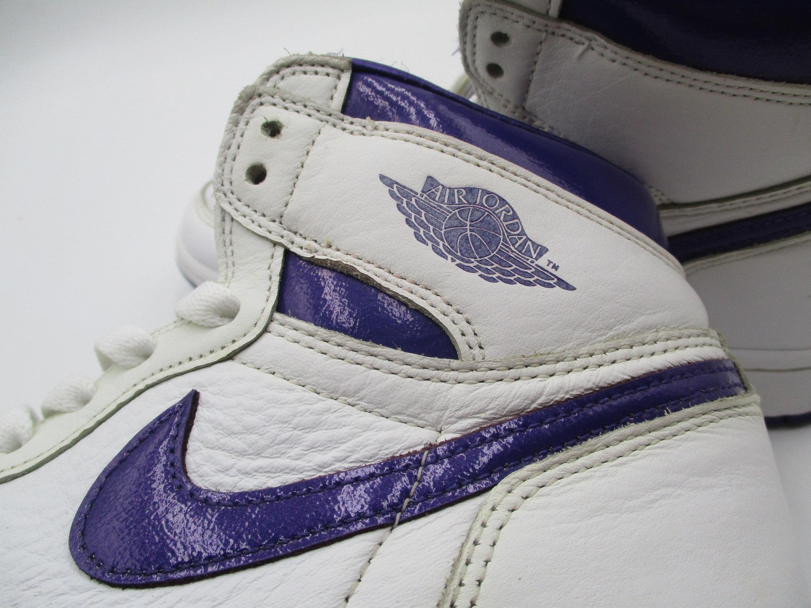 Nike Air Jordan 1 High OG Shoes Womens Size 7.5 White Court Purple CD0461-1517