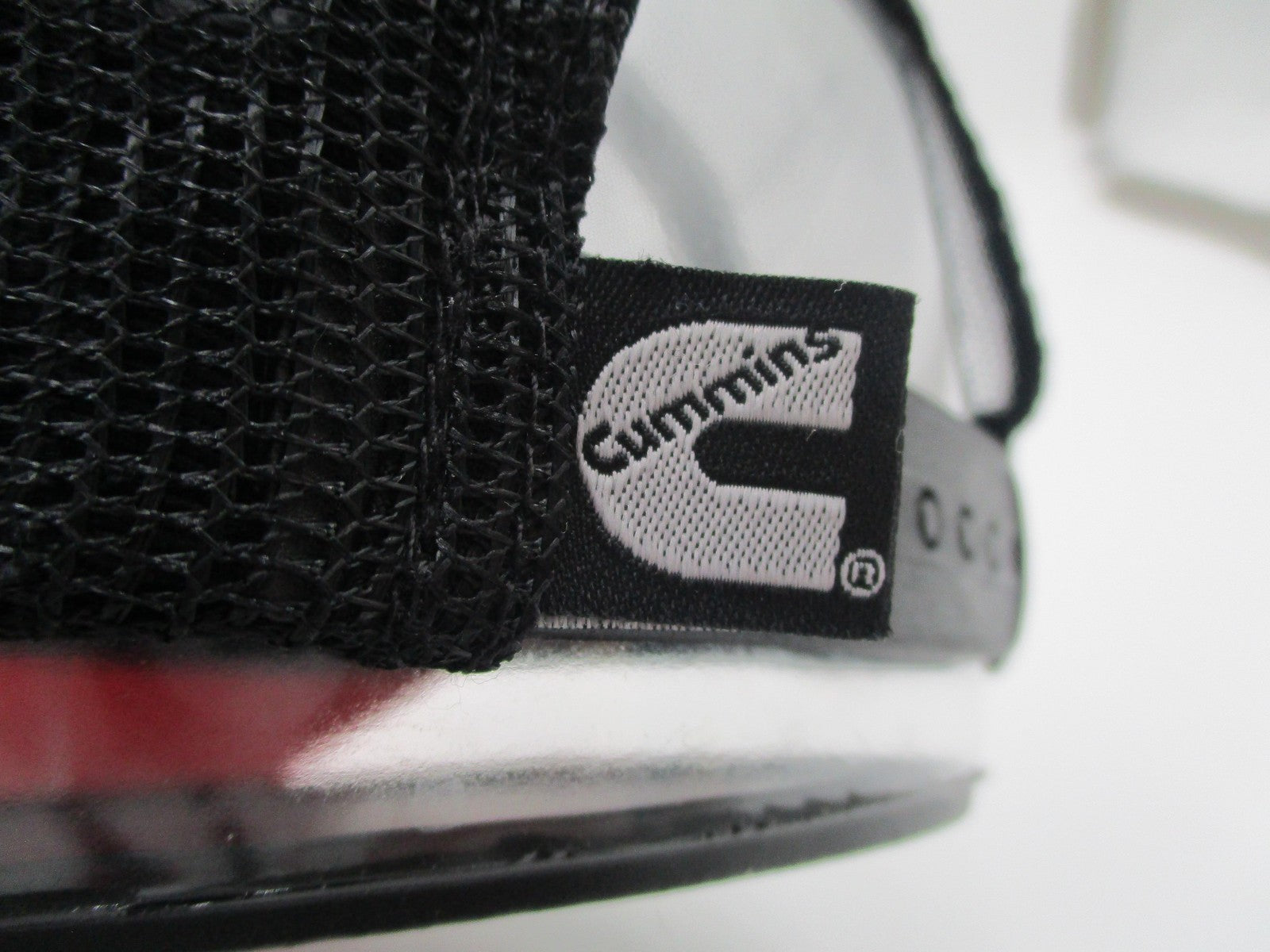 Cummins Hat Cap Snap Back Mens One Size Red Black Trucker Mesh Embroidered5