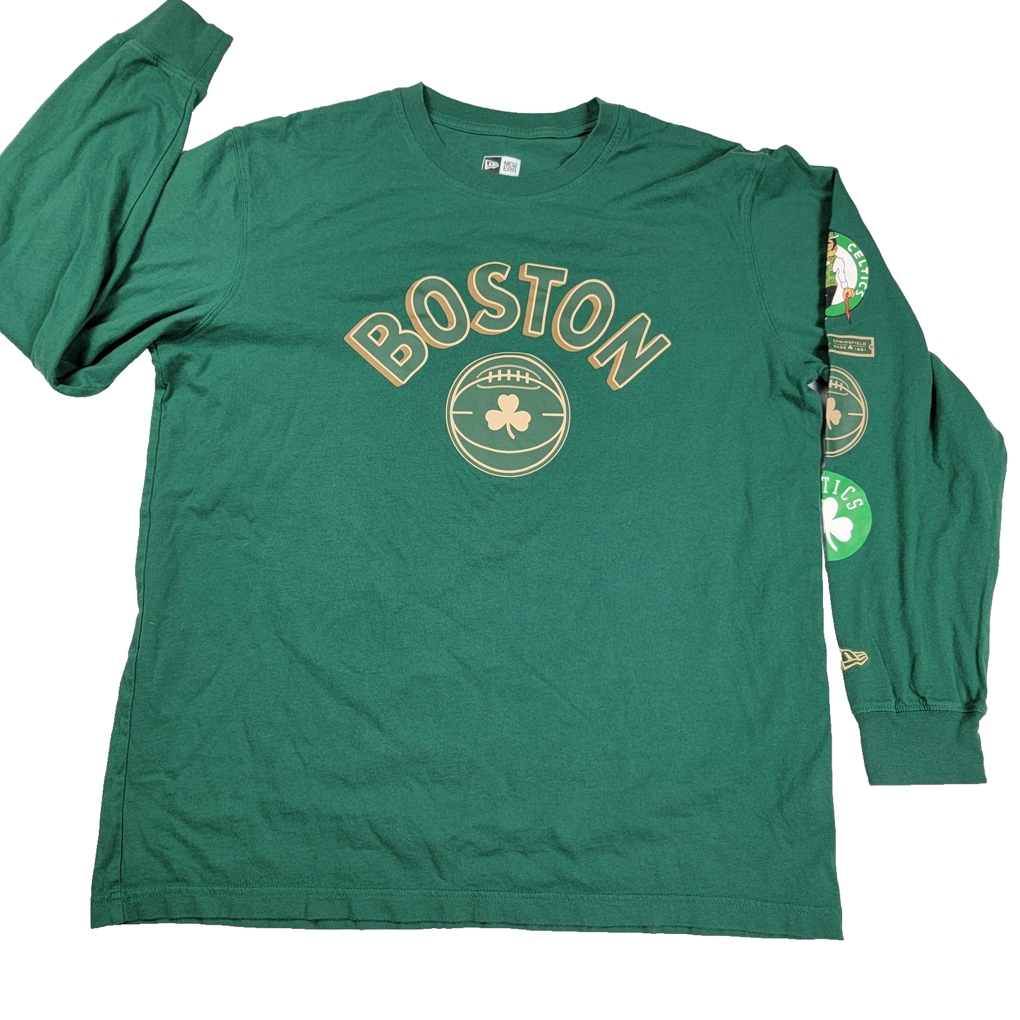 Boston Celtics Shirt 2 Pack XL Long Sleeve Green Black NBA New Era Fanatics 11332