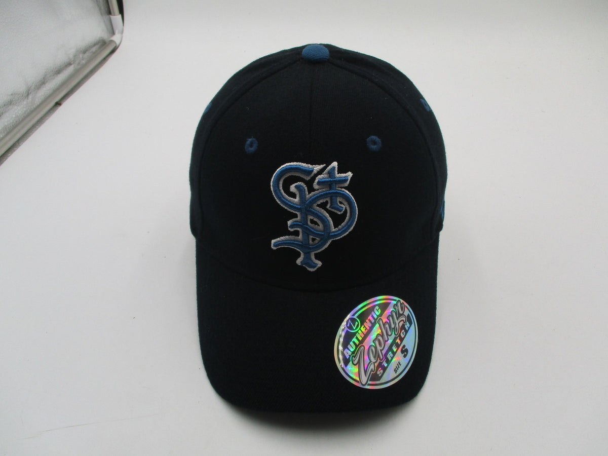 Saints Hat Cap Fitted Mens Small Blue Zephyr Stretch Fit Embroidered Script9