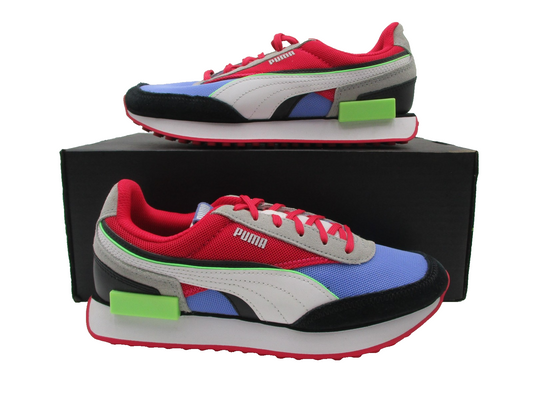 Puma Future Rider Womens Size 8 Red Blue White Gray Rider Foam 38168401 (1F3)0