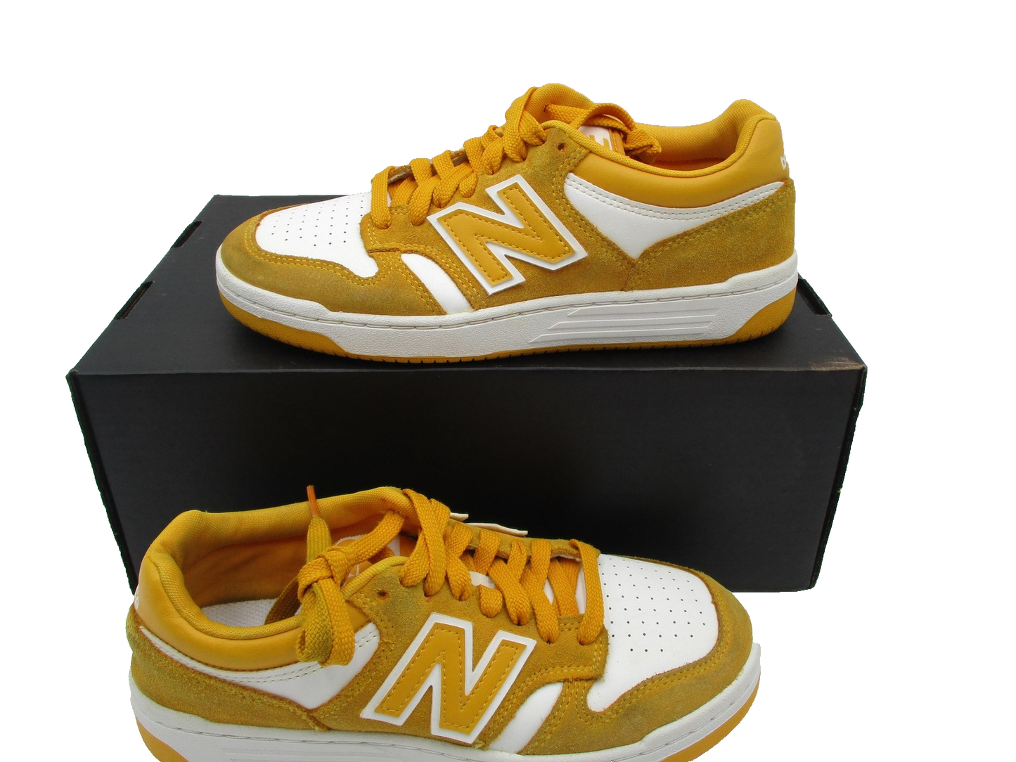 New Balance 480 Shoes Men's Size 6 'Varsity Gold' Suede Sneakers BB480LWA (1F2)1