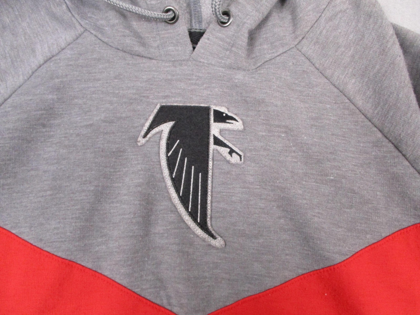 Atlanta Falcons Sweatshirt Womens Medium Gray Black NFL Football Hoodie Pullover3
