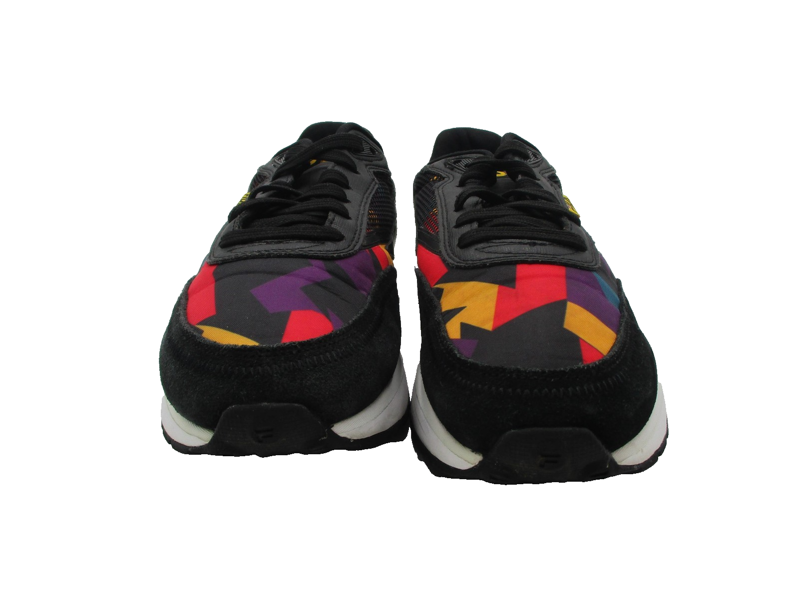 Fila Renno Shoes Mens Size 8 Black Geometric Low Top Sneakers 1CM01283042 1Q54
