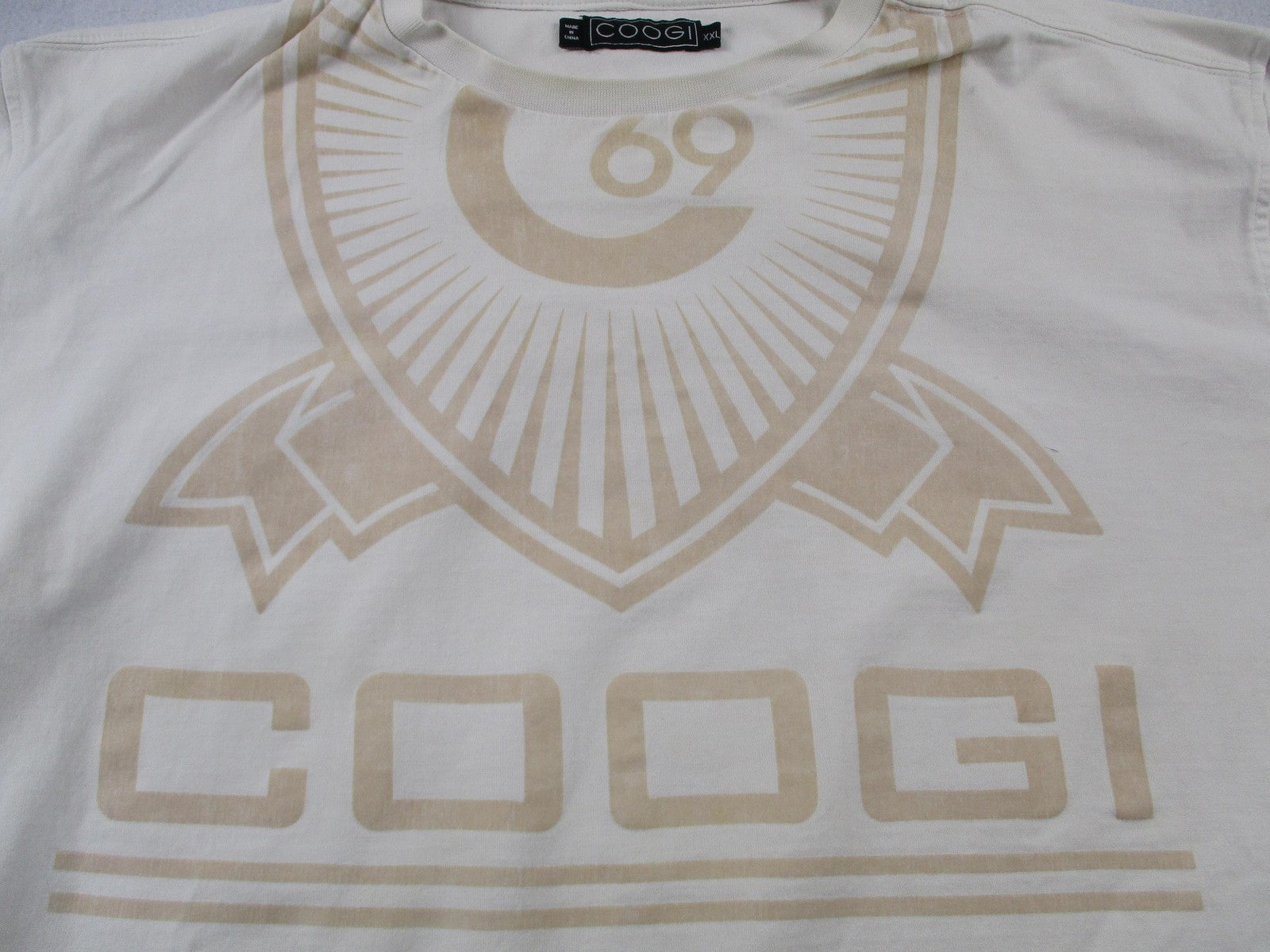 COOGI Shirt Mens 2XL White C69 Australia Logo Graphic Tee Streetwear Casual3