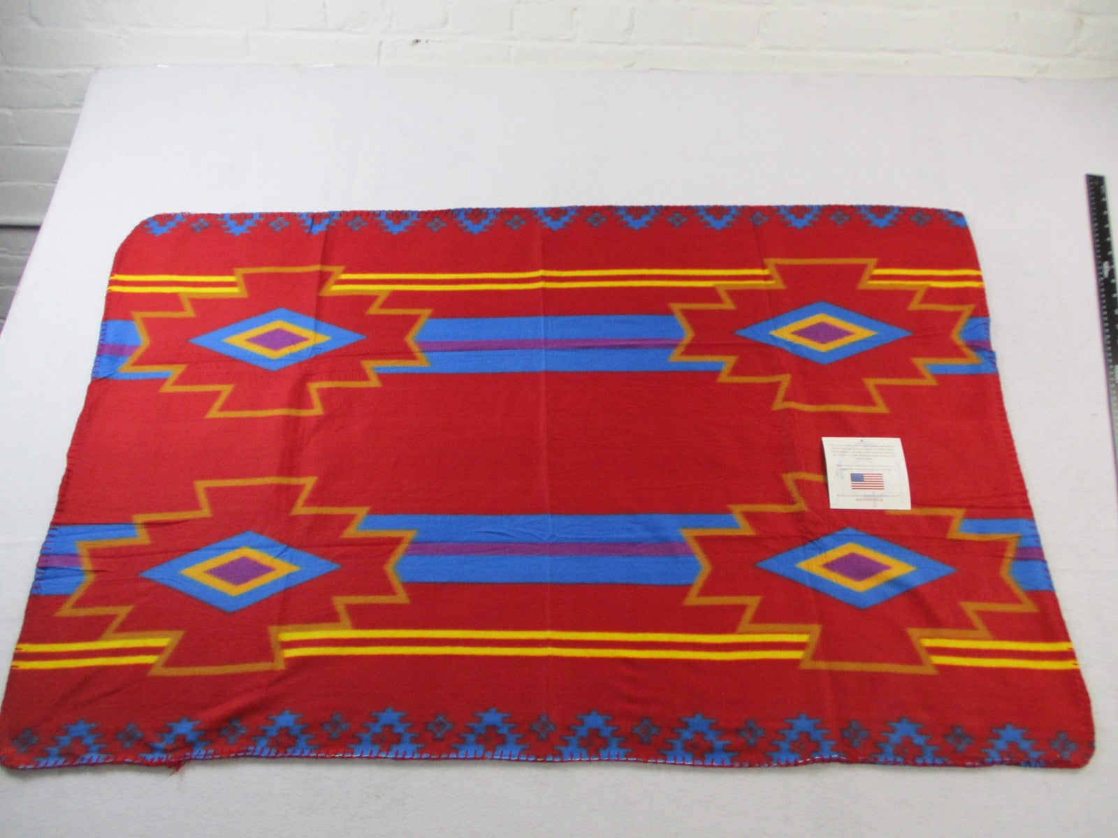 Running Strong For American Indian Youth Fleece Throw Blanket Red Southwestern0