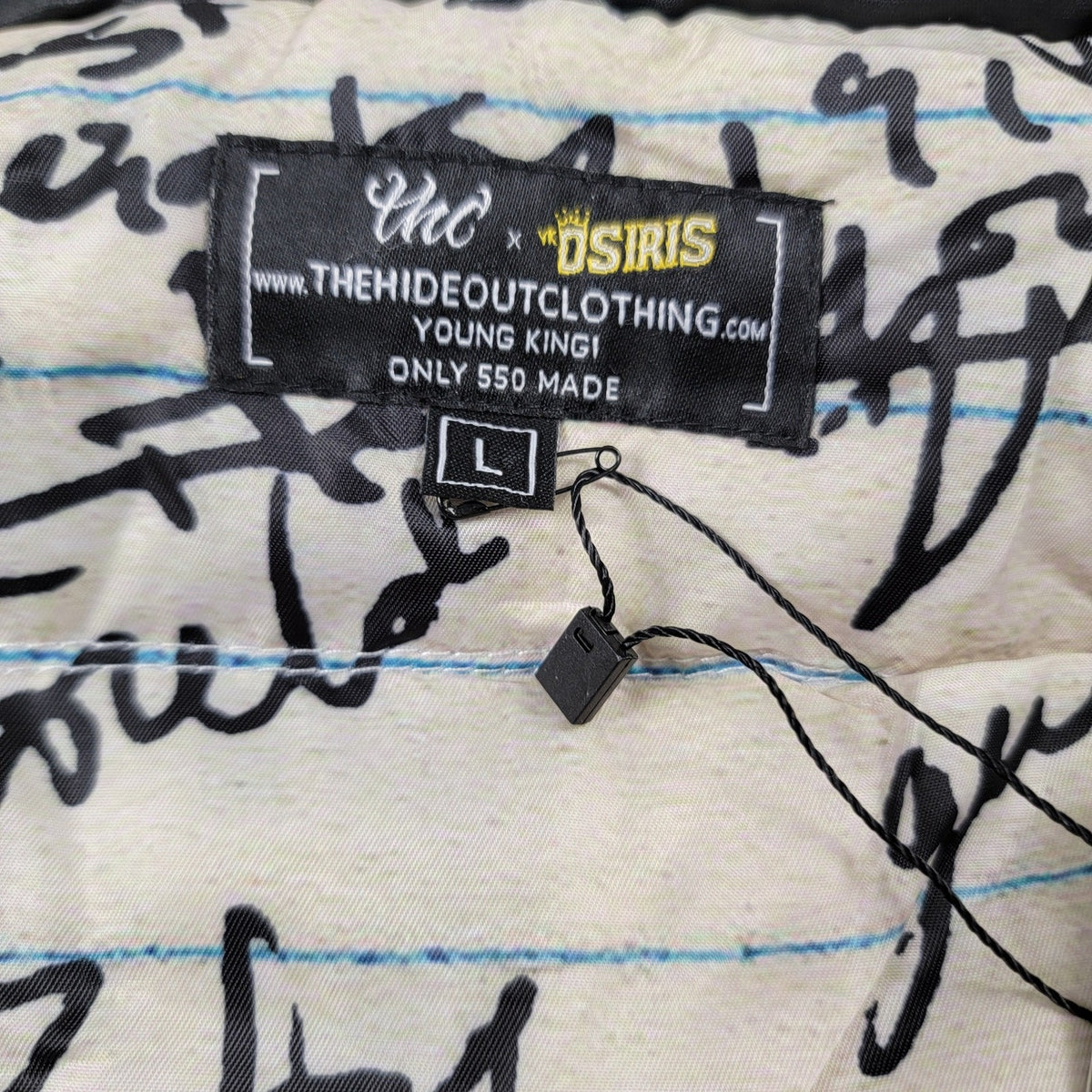 The Hideout THC x YK Osiris Young King Vest Men's L Black White NWT2