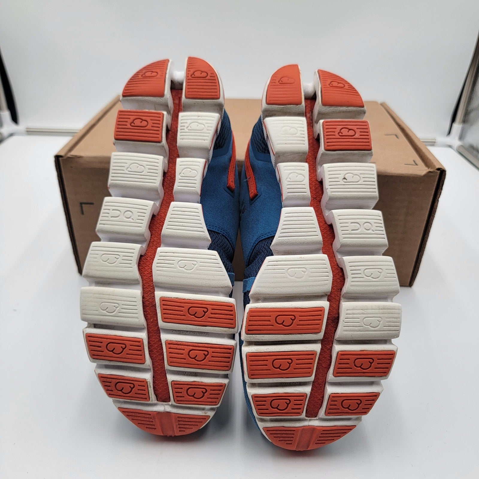 On Running Mens Cloud Pacific/Sunset Sz 8