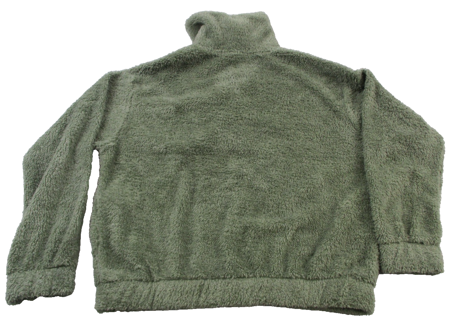 Cut & Paste Sunflower Sherpa Jacket Womens Medium Green Fleece Embroidered 13391