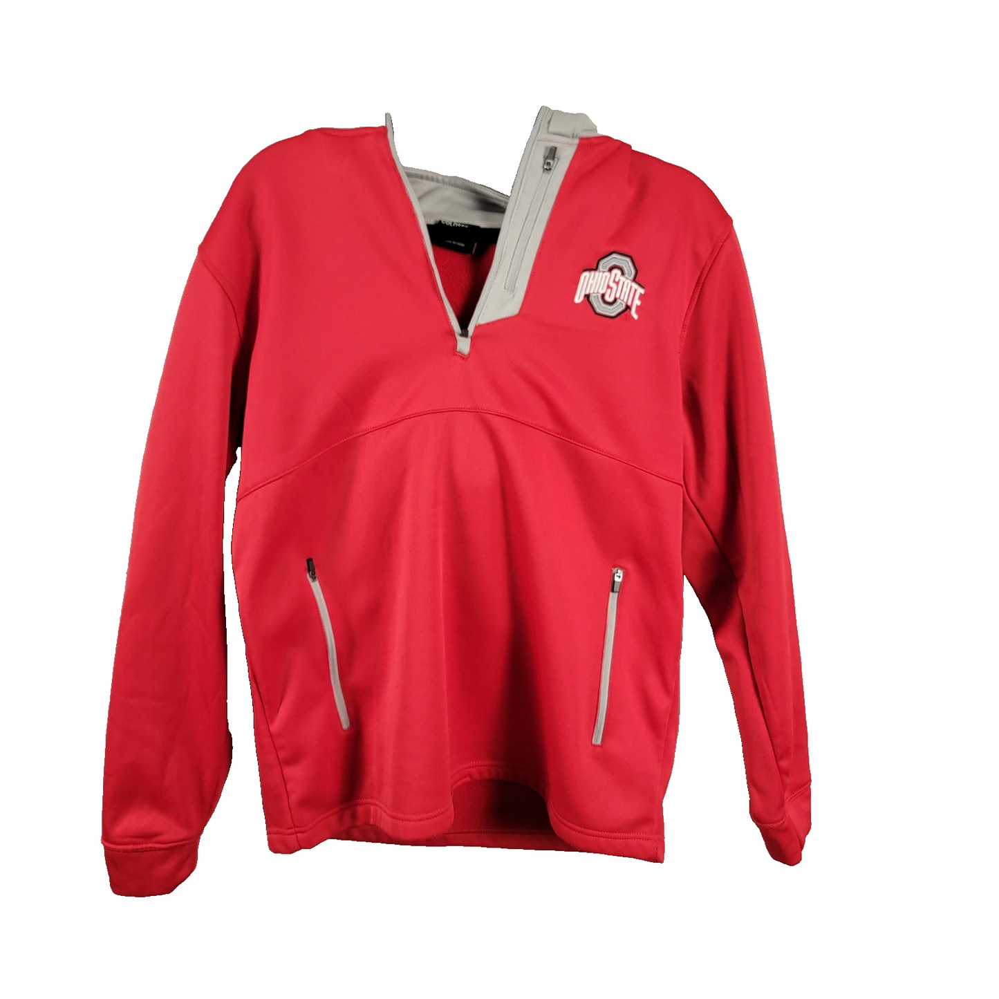 Ohio State Buckeyes Colosseum Red Quarter Zip Hoodie Men’s Medium Preowned