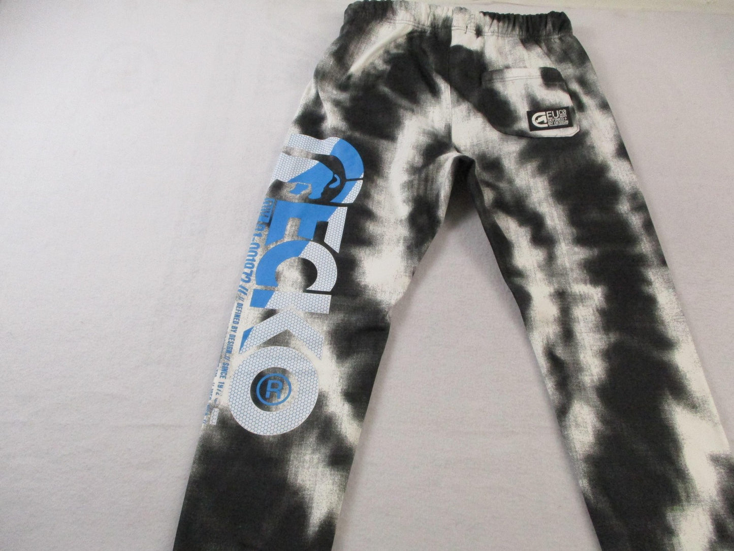 Ecko Unltd Pants Mens Medium Black White Tie Dye Joggers Streetwear 14278