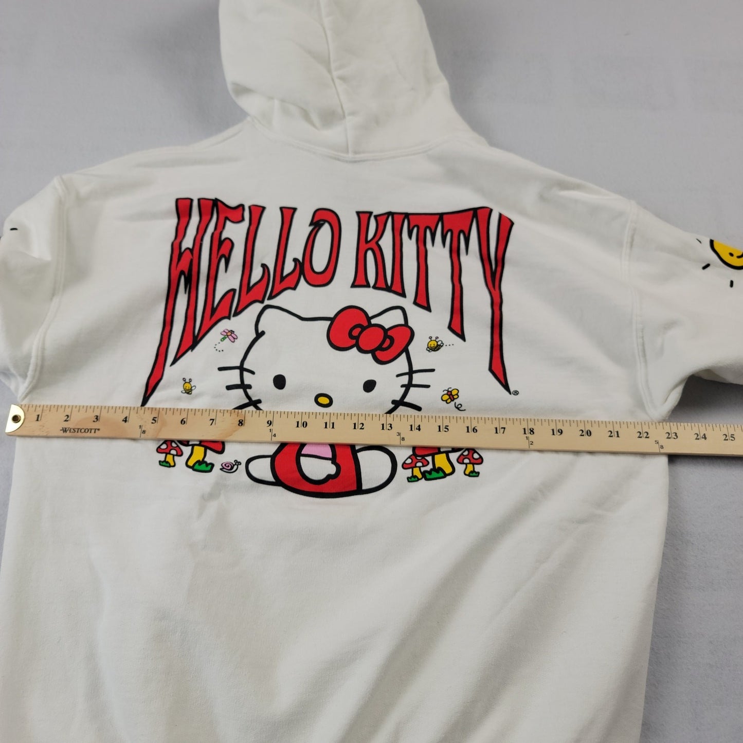 Hello Kitty Sanrio Unisex Hoodie White Sz L