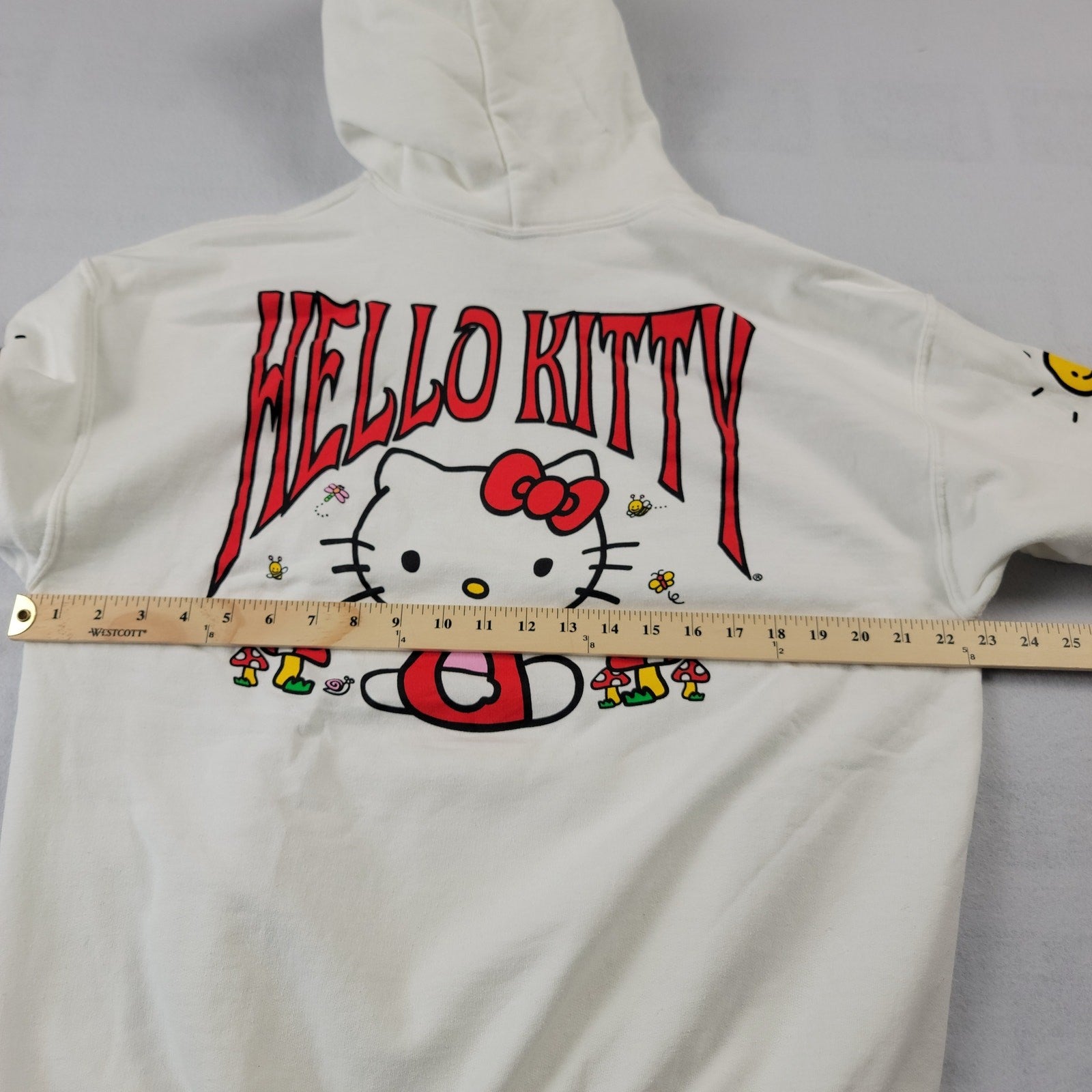 Hello Kitty Sanrio Unisex Hoodie White Sz L