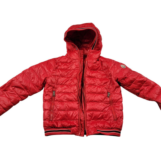 Moncler Kids Eliot Giubbotto Red Down Puffer Jacket Size 8