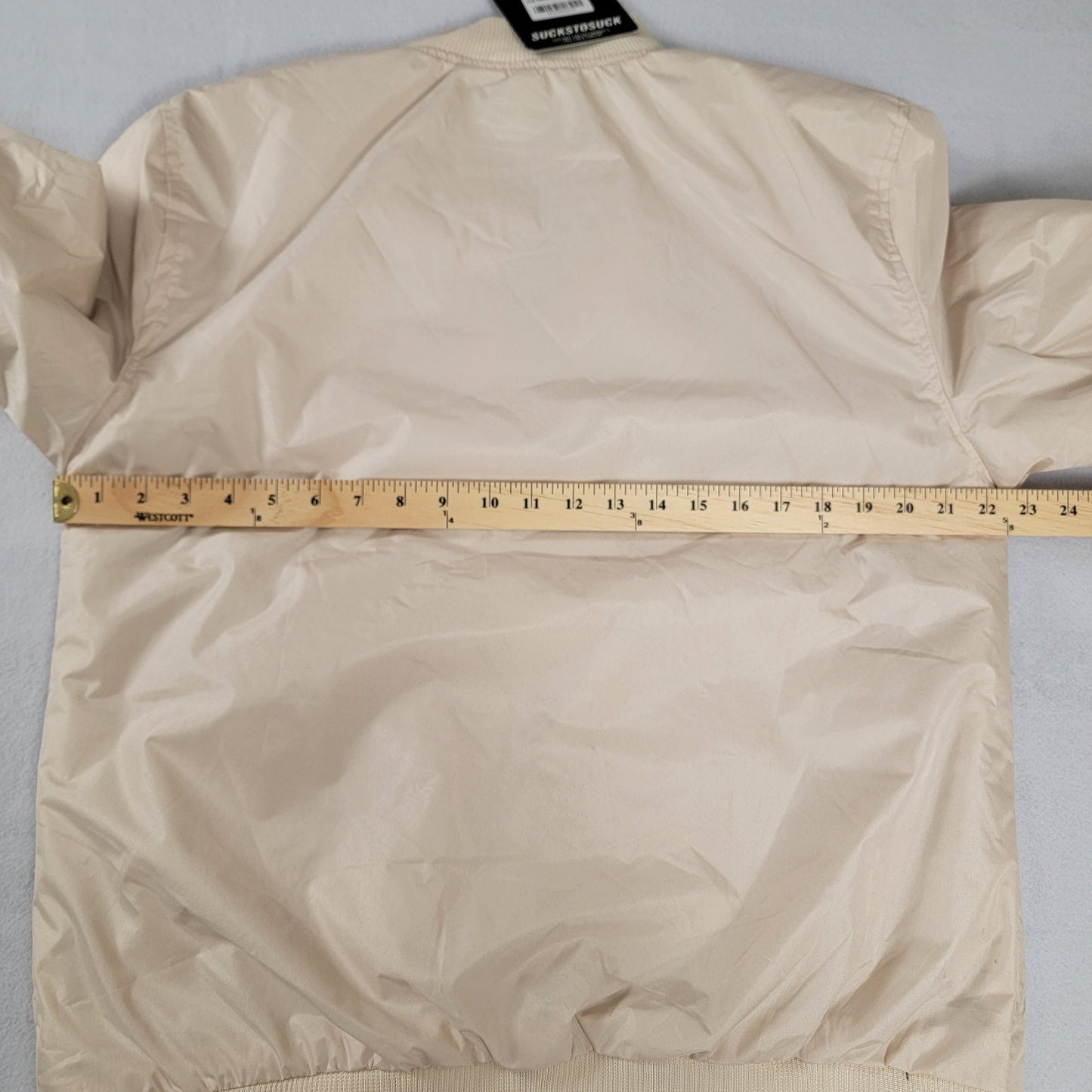 CLSC Varsity Script Jacket Cream Beige LA Logo Bomber Medium Streetwear