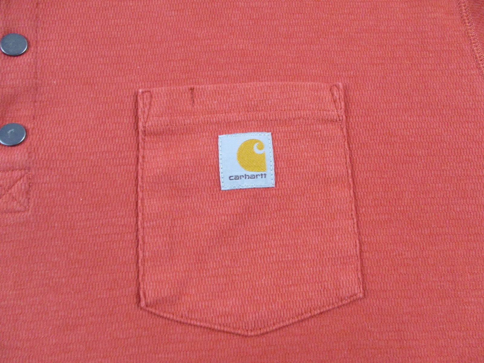 Carhartt Shirt Mens 4XL Orange Long Sleeve Thermal Henley Pocket Relaxed Fit1