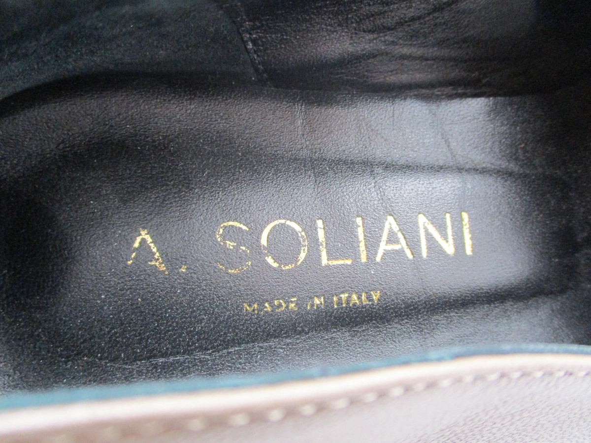 A. Soliani Shoes Womens Size 8 Brown Leather Horsebit Loafers Made In Italy10