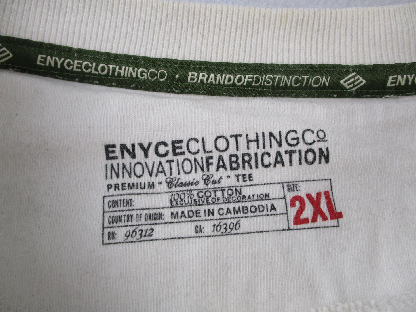 Enyce Shirt Mens 2XL White Camo Logo Thermal Waffle Knit Long Sleeve Tee