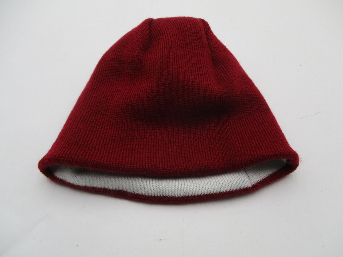 Tommy Hilfiger Hat Cap Beanie Mens One Size White Red Logo Reversible Knit1
